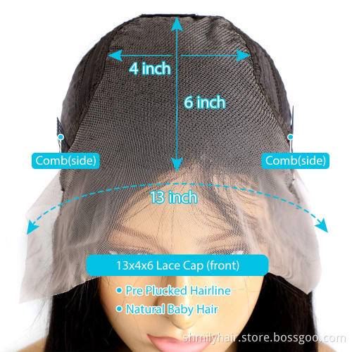 Vendor Stock 13x6 Hd Transparent Swiss Lace Wigs Human Hair Lace Front Glueless Brazilian 100% Virgin Natural Human Hair Wigs